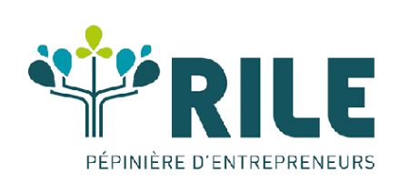 RILE pépinière d'entrepreneurs à Cavaillon Logo de RILE, pépinière d'entrepreneurs, avec des arbres stylisés et un texte en bleu.
