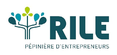 RILE pépinière d'entrepreneurs à Cavaillon Logo de RILE, pépinière d'entrepreneurs, avec des arbres stylisés et un texte en bleu.